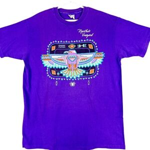 Vintage‎ Martha's Vineyard Shirt Mens XL Purple Tribal Eagle Graphic Tourist 90s